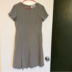 Vintage yves rosette depeche mode gray pleated bottom sheath dress size 8P